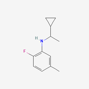 molecular formula C12H16FN B15271154 N-(1-cyclopropylethyl)-2-fluoro-5-methylaniline 
