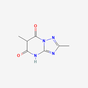 molecular formula C7H8N4O2 B15271157 2,6-dimethyl-4H,5H,6H,7H-[1,2,4]triazolo[1,5-a]pyrimidine-5,7-dione 