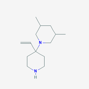 molecular formula C14H26N2 B15271175 1-(4-Ethenylpiperidin-4-yl)-3,5-dimethylpiperidine 