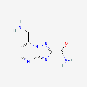 molecular formula C7H8N6O B15271177 7-(Aminomethyl)-[1,2,4]triazolo[1,5-a]pyrimidine-2-carboxamide 