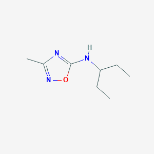 molecular formula C8H15N3O B15271197 3-Methyl-N-(pentan-3-yl)-1,2,4-oxadiazol-5-amine 