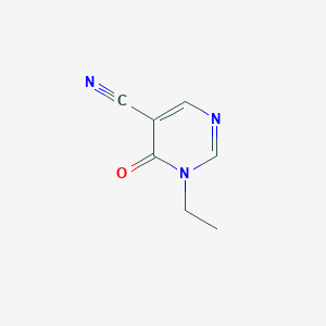 molecular formula C7H7N3O B1527122 1-Ethyl-6-oxo-1,6-dihydro-5-pyrimidinecarbonitrile CAS No. 1330756-12-1