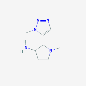 molecular formula C8H15N5 B15271232 1-Methyl-2-(1-methyl-1H-1,2,3-triazol-5-yl)pyrrolidin-3-amine 