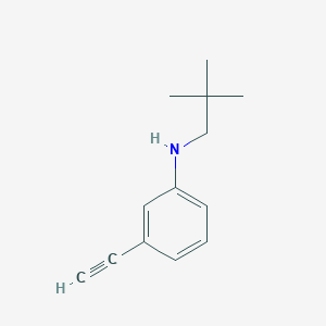 molecular formula C13H17N B15271275 N-(2,2-dimethylpropyl)-3-ethynylaniline 
