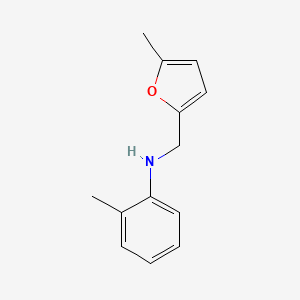 molecular formula C13H15NO B15271318 2-Methyl-N-[(5-methylfuran-2-YL)methyl]aniline 