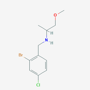 molecular formula C11H15BrClNO B15271337 [(2-Bromo-4-chlorophenyl)methyl](1-methoxypropan-2-yl)amine 