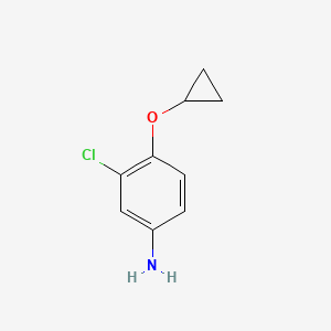 molecular formula C9H10ClNO B15271362 3-Chloro-4-cyclopropoxyaniline 