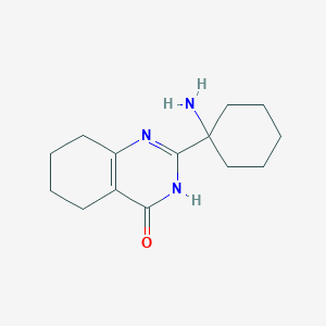 molecular formula C14H21N3O B15271393 2-(1-Aminocyclohexyl)-3,4,5,6,7,8-hexahydroquinazolin-4-one 