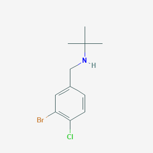molecular formula C11H15BrClN B15271402 [(3-Bromo-4-chlorophenyl)methyl](tert-butyl)amine 