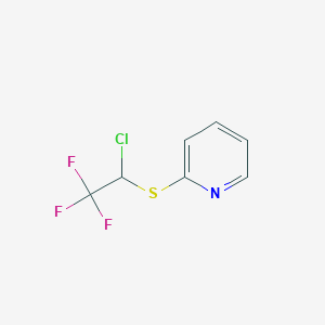 molecular formula C7H5ClF3NS B15271404 2-[(1-Chloro-2,2,2-trifluoroethyl)thio]pyridine 