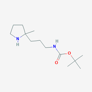 molecular formula C13H26N2O2 B15271405 tert-butyl N-[3-(2-methylpyrrolidin-2-yl)propyl]carbamate CAS No. 1427380-02-6