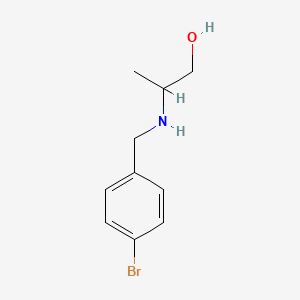 molecular formula C10H14BrNO B15271412 2-{[(4-Bromophenyl)methyl]amino}propan-1-ol 