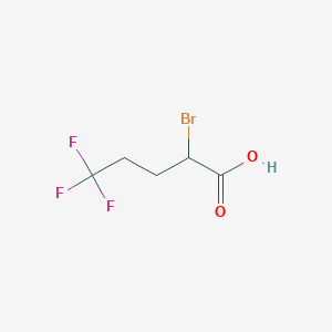 molecular formula C5H6BrF3O2 B1527143 2-Bromo-5,5,5-trifluoropentanoic acid CAS No. 1346521-32-1