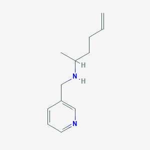 molecular formula C12H18N2 B15271444 (Hex-5-en-2-yl)(pyridin-3-ylmethyl)amine 