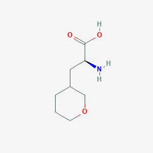 molecular formula C8H15NO3 B15271447 (2S)-2-amino-3-(oxan-3-yl)propanoic acid 