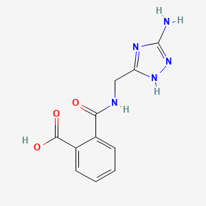 molecular formula C11H11N5O3 B1527145 2-({[(5-amino-1H-1,2,4-triazol-3-yl)methyl]amino}carbonyl)benzoic acid CAS No. 1306738-53-3