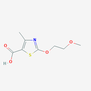 molecular formula C8H11NO4S B1527147 2-(2-Methoxyethoxy)-4-methyl-1,3-thiazole-5-carboxylic acid CAS No. 1338494-94-2