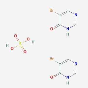 molecular formula C8H8Br2N4O6S B1527150 5-Bromo-4(3H)-pyrimidinone hemisulfate CAS No. 97234-97-4