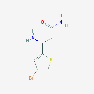 molecular formula C7H9BrN2OS B15271500 (3R)-3-Amino-3-(4-bromothiophen-2-YL)propanamide 