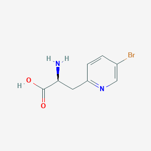 molecular formula C8H9BrN2O2 B15271527 (2S)-2-amino-3-(5-bromopyridin-2-yl)propanoic acid 