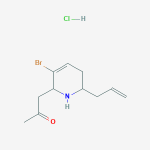1-(6-Allyl-3-bromo-1,2,5,6-tetrahydropyridin-2-yl)acetone hydrochloride