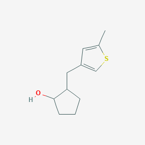 molecular formula C11H16OS B15271536 2-[(5-Methylthiophen-3-yl)methyl]cyclopentan-1-ol 