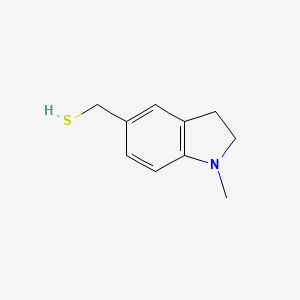 molecular formula C10H13NS B15271548 (1-Methyl-2,3-dihydro-1H-indol-5-YL)methanethiol 