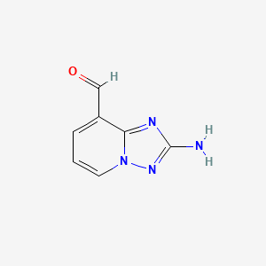 molecular formula C7H6N4O B15271555 2-Amino-[1,2,4]triazolo[1,5-A]pyridine-8-carbaldehyde 