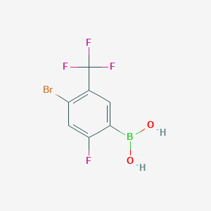 molecular formula C7H4BBrF4O2 B1527156 4-Bromo-2-fluoro-5-(trifluoromethyl)phenylboronic acid CAS No. 1451393-15-9