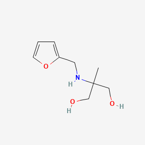 molecular formula C9H15NO3 B15271560 2-[(Furan-2-ylmethyl)amino]-2-methylpropane-1,3-diol 