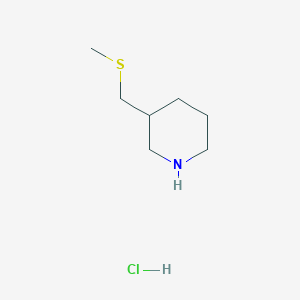 molecular formula C7H16ClNS B1527160 3-[(Methylthio)methyl]piperidine hydrochloride CAS No. 1211487-14-7