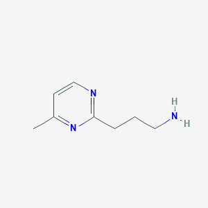 molecular formula C8H13N3 B15271602 3-(4-Methylpyrimidin-2-yl)propan-1-amine 