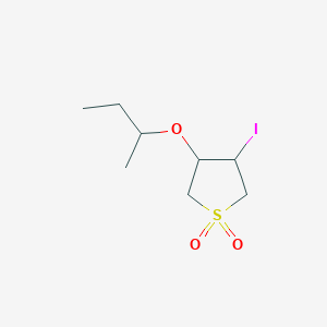 molecular formula C8H15IO3S B15271614 3-(Sec-butoxy)-4-iodotetrahydrothiophene 1,1-dioxide 