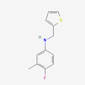 molecular formula C12H12FNS B15271637 4-fluoro-3-methyl-N-(thiophen-2-ylmethyl)aniline 