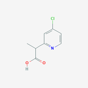 molecular formula C8H8ClNO2 B15271649 2-(4-Chloropyridin-2-yl)propanoic acid 