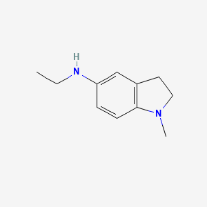 molecular formula C11H16N2 B15271655 N-Ethyl-1-methyl-2,3-dihydro-1H-indol-5-amine 