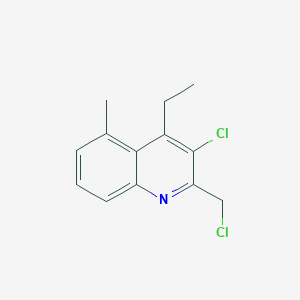molecular formula C13H13Cl2N B15271660 3-Chloro-2-(chloromethyl)-4-ethyl-5-methylquinoline 