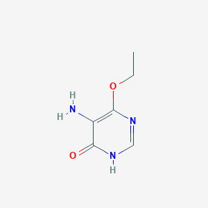molecular formula C6H9N3O2 B15271680 5-Amino-6-ethoxypyrimidin-4-ol 
