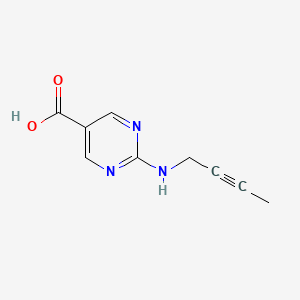 molecular formula C9H9N3O2 B15271695 2-[(But-2-yn-1-yl)amino]pyrimidine-5-carboxylic acid 