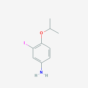 molecular formula C9H12INO B15271706 3-Iodo-4-(propan-2-yloxy)aniline 