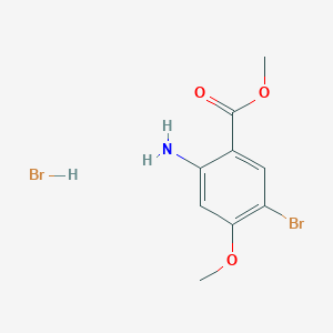 molecular formula C9H11Br2NO3 B15271734 Methyl 2-amino-5-bromo-4-methoxybenzoate hydrobromide 