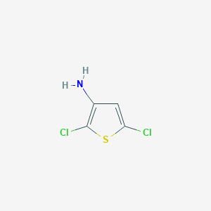 molecular formula C4H3Cl2NS B15271737 2,5-Dichlorothiophen-3-amine 