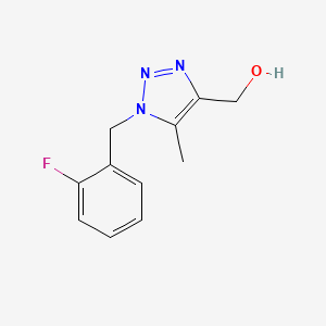 molecular formula C11H12FN3O B15271740 {1-[(2-fluorophenyl)methyl]-5-methyl-1H-1,2,3-triazol-4-yl}methanol 