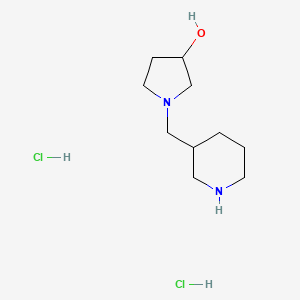 molecular formula C10H22Cl2N2O B1527175 1-(3-Piperidinylmethyl)-3-pyrrolidinol dihydrochloride CAS No. 1220016-78-3