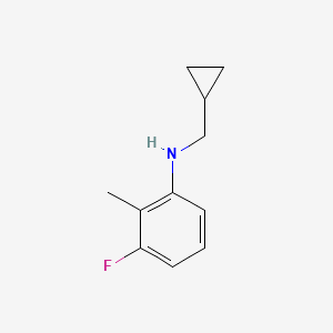 molecular formula C11H14FN B15271751 N-(cyclopropylmethyl)-3-fluoro-2-methylaniline 
