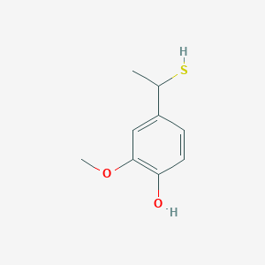 molecular formula C9H12O2S B15271784 2-Methoxy-4-(1-sulfanylethyl)phenol 