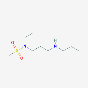 molecular formula C10H24N2O2S B15271785 N-Ethyl-N-{3-[(2-methylpropyl)amino]propyl}methanesulfonamide 