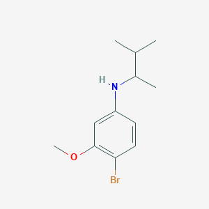 molecular formula C12H18BrNO B15271797 4-Bromo-3-methoxy-N-(3-methylbutan-2-yl)aniline 