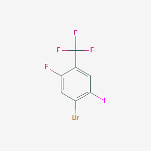 molecular formula C7H2BrF4I B1527194 1-Bromo-5-fluoro-2-iodo-4-(trifluoromethyl)benzene CAS No. 1345472-21-0