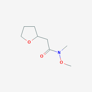 N-methoxy-N-methyl-2-(oxolan-2-yl)acetamide